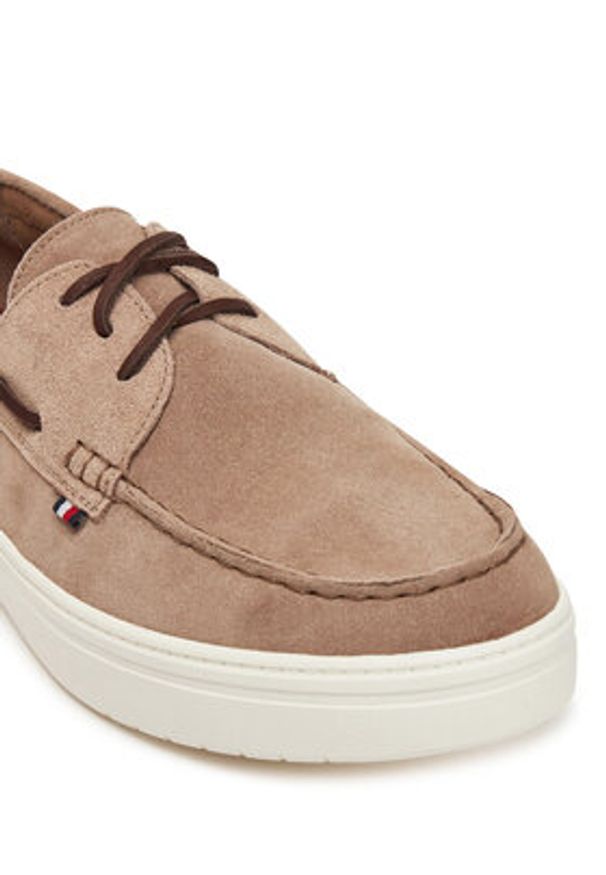 TOMMY HILFIGER - Tommy Hilfiger Półbuty Modern Light Hybrid Suede Boat S FM0FM05352 Brązowy. Kolor: brązowy. Materiał: skóra, zamsz
