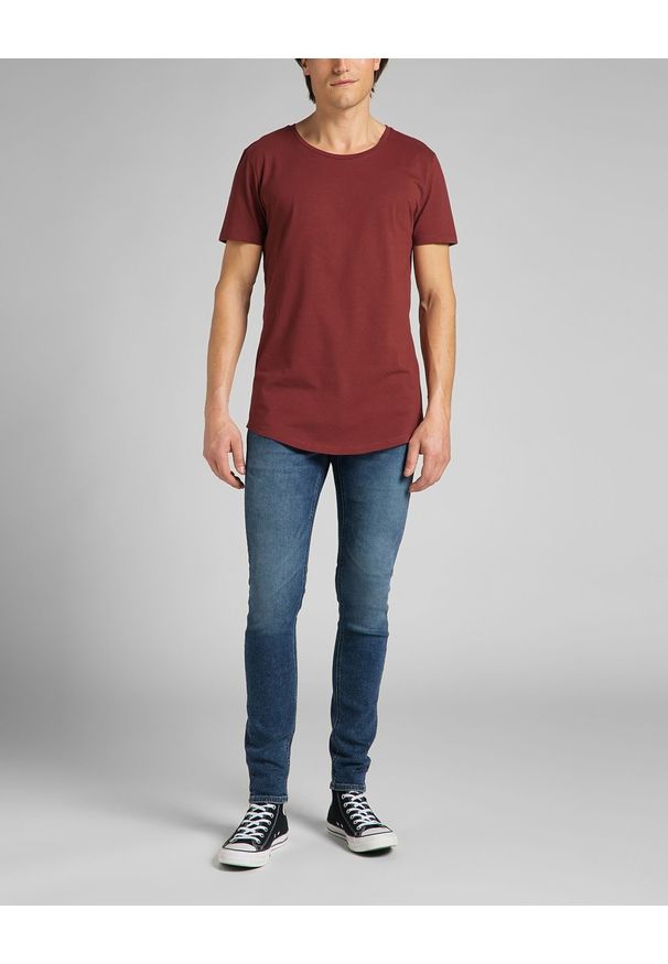 Lee - LEE SHAPED TEE MĘSKI T-SHIRT KOSZULKA FIRED BRICK L62JEPTM 112140416