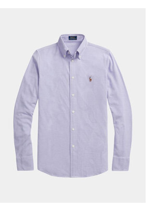Polo Ralph Lauren Koszula Ls Knt Ox St 211924258001 Fioletowy Slim Fit. Typ kołnierza: polo. Kolor: fioletowy. Materiał: bawełna
