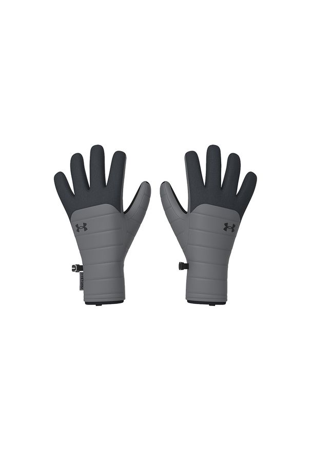 Rękawiczki treningowe męskie Under Armour UA Storm Insulated Gloves - szare. Kolor: szary. Materiał: poliester, skóra, syntetyk, polar, tkanina, elastan. Sezon: zima