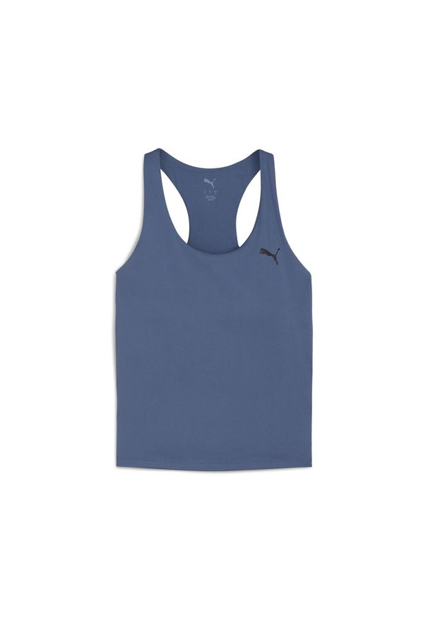Puma - Damska koszulka bez rękawów TAD ESSENTIALS 2-in-1 PUMA. Kolor: niebieski. Długość rękawa: bez rękawów. Sport: bieganie
