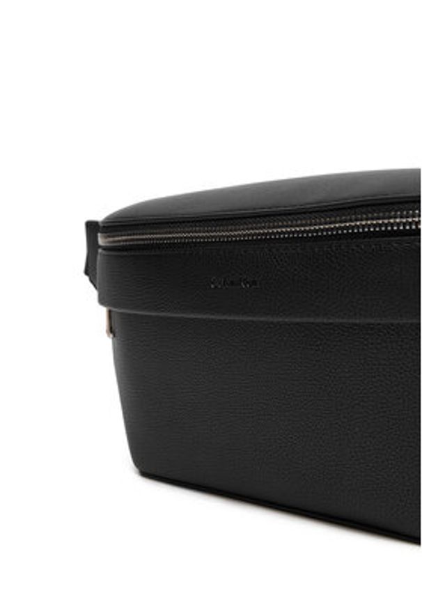 Calvin Klein Saszetka nerka Micro Pebble Waistbag 38 LV04D3002G Czarny. Kolor: czarny. Materiał: skóra