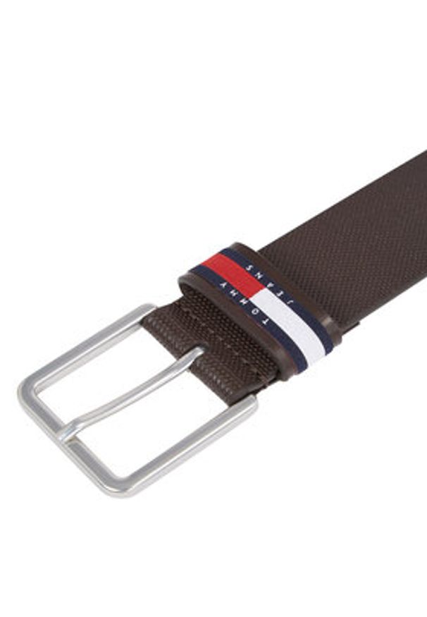 Tommy Jeans Pasek Męski Tjm Elevated Leather 4.0 AM0AM11675 Brązowy. Kolor: brązowy. Materiał: skóra