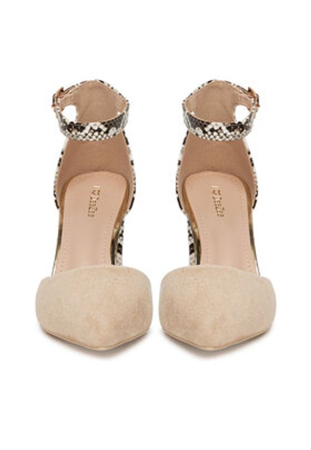 DeeZee Czółenka FERRI1 Beżowy. Kolor: beżowy. Materiał: skóra