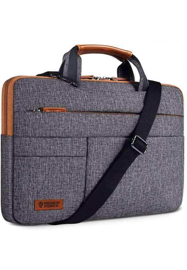 Renew Force - Torba Na Laptopa 15,6" Pokrowiec Etui Na Dokumenty Do Pracy Materiałowa. Materiał: materiał