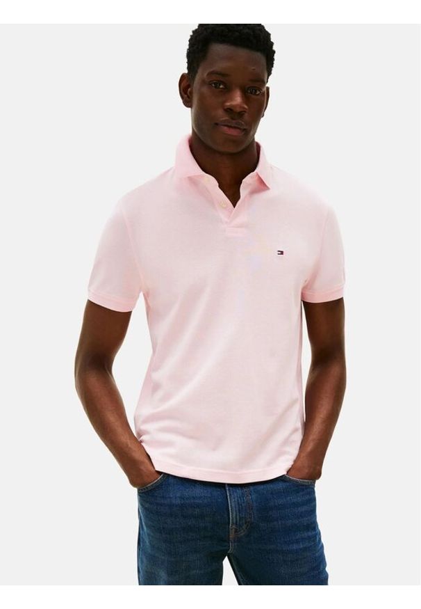 TOMMY HILFIGER - Tommy Hilfiger Polo 1985 MW0MW17770 Różowy Regular Fit. Typ kołnierza: polo. Kolor: różowy. Materiał: bawełna