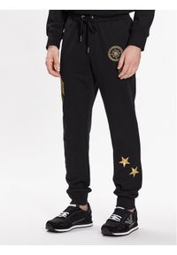 Moose Knuckles Spodnie dresowe Montrose M32MR767H Czarny Regular Fit. Kolor: czarny. Materiał: bawełna