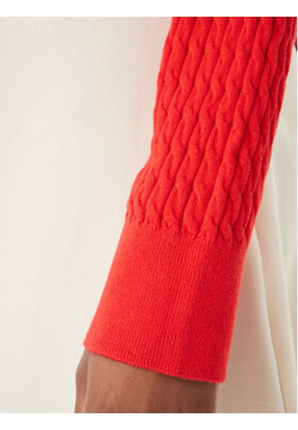 TOMMY HILFIGER - Tommy Hilfiger Sweter WW0WW44993 Czerwony Regular Fit. Kolor: czerwony. Materiał: bawełna