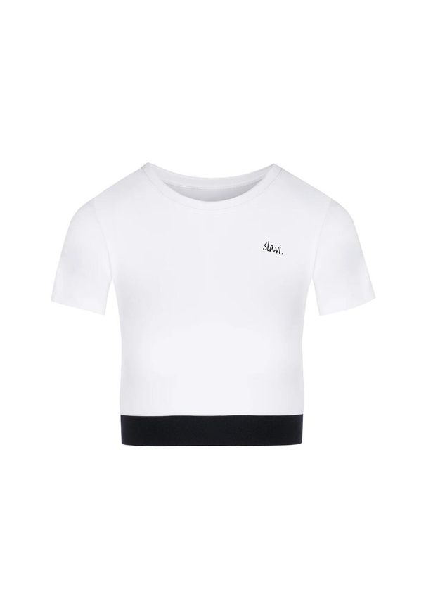 SLAVIWEAR - Top z gumką Classic White. Kolor: biały