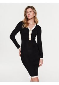 Sukienka dzianinowa Marciano Guess. Kolor: czarny. Materiał: syntetyk, dzianina #1