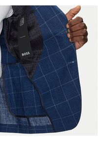 BOSS Marynarka H-Hutson-233 50540502 Niebieski Slim Fit. Kolor: niebieski. Materiał: len, wiskoza #3