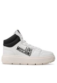 Love Moschino - LOVE MOSCHINO Sneakersy JA15284G1GIAC10A Biały. Kolor: biały. Materiał: skóra #1