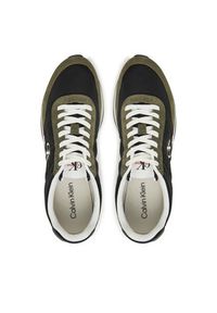 Calvin Klein Sneakersy Retro Runner Ess Mix Mat YM0YM01361 Czarny. Kolor: czarny. Materiał: skóra, zamsz #4