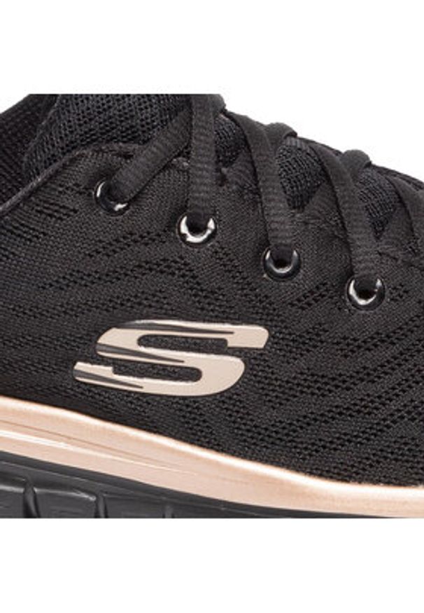 skechers - Skechers Sneakersy Get Connected 12615/BKRG Czarny. Kolor: czarny. Materiał: materiał