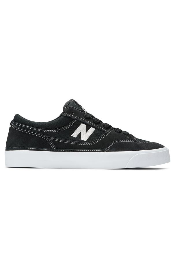 Buty męskie New Balance Numeric NM417LBS – czarne. Kolor: czarny. Materiał: materiał, syntetyk, dresówka, guma. Szerokość cholewki: normalna. Wzór: nadruk