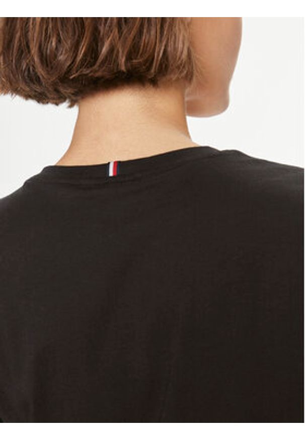 TOMMY HILFIGER - Tommy Hilfiger T-Shirt Signature WW0WW41674 Czarny Regular Fit. Kolor: czarny. Materiał: bawełna