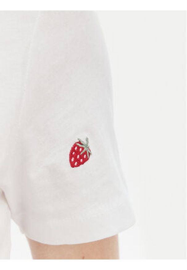 only - ONLY T-Shirt Ketty 15288473 Biały Regular Fit. Kolor: biały. Materiał: bawełna