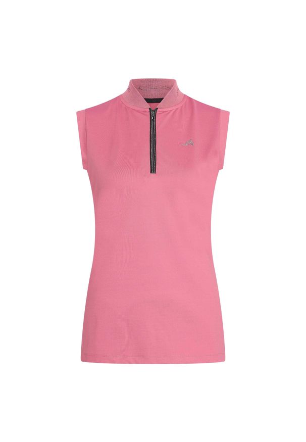 EURO-STAR - Damska koszulka jeździecka bez rękawów z zamkiem błyskawicznym Euro-Star Ramona. Kolor: różowy. Długość rękawa: bez rękawów