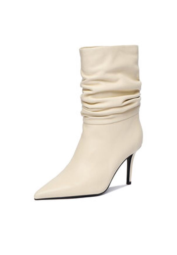 Gino Rossi Botki EO-LUNA-LT681 Écru. Kolor: kremowy. Materiał: skóra