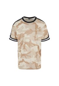Urban Classics - Męska Koszulka Camo Mesh Oversized T-shirt. Kolor: zielony, wielokolorowy, brązowy. Materiał: mesh