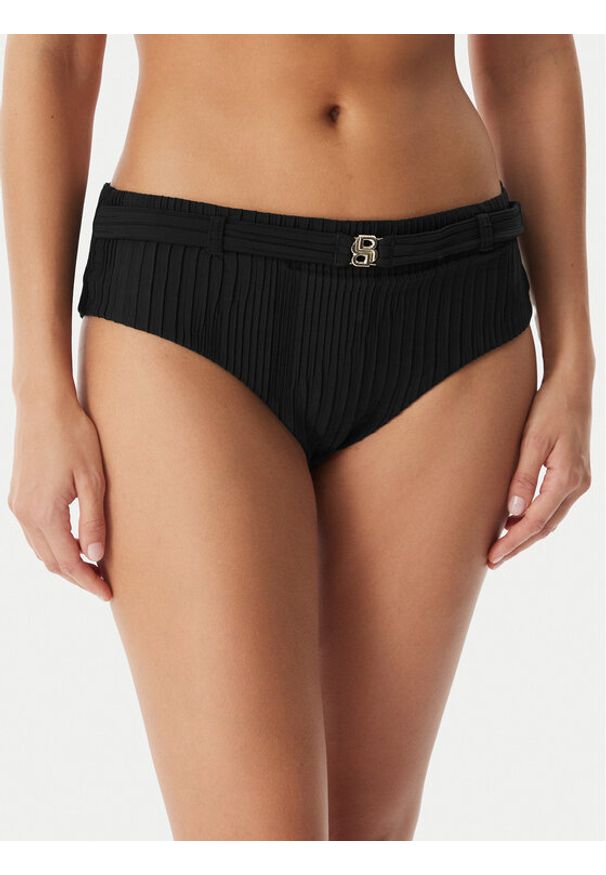 BOSS Dół od bikini 50561326 Czarny Regular Fit. Kolor: czarny. Materiał: syntetyk