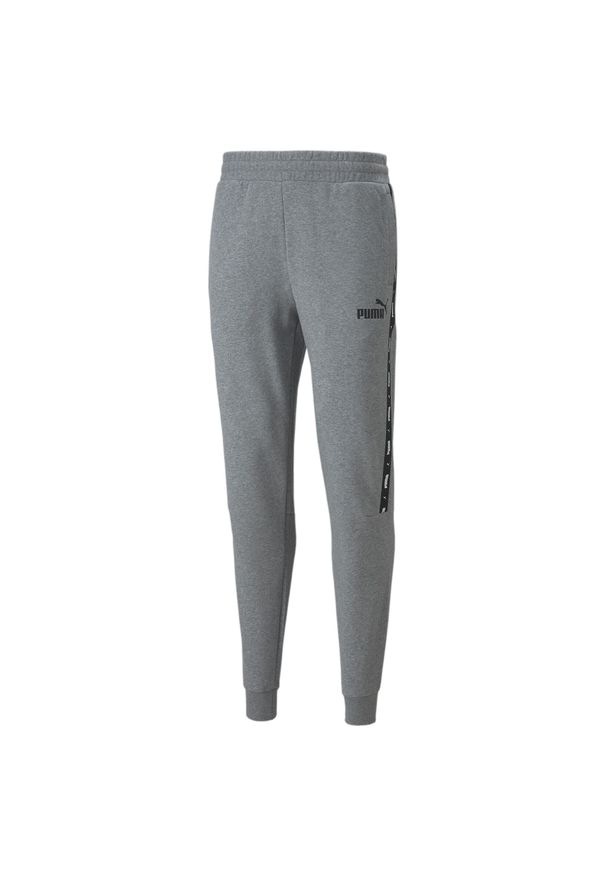 Puma Spodnie Ess+ Tape 84738803. Kolor: wielokolorowy, czarny, szary
