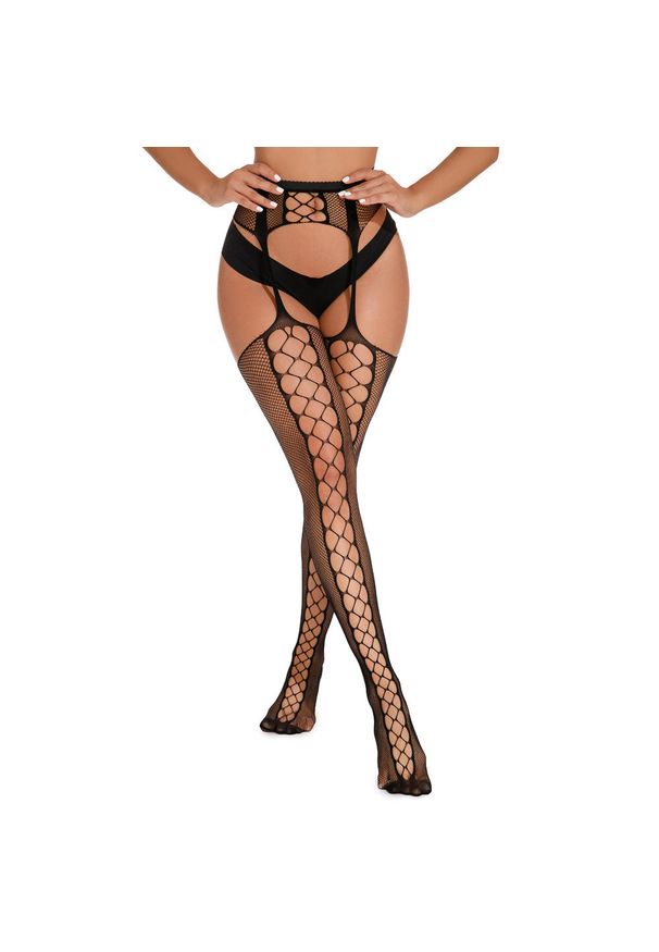 Intica - Pończochy damskie z wzorem na specjalne okazje Dyan. Kolor: biały. Materiał: materiał