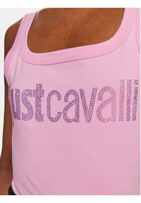 Just Cavalli Top 76PAME03 Różowy Regular Fit. Kolor: różowy. Materiał: bawełna #4