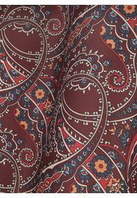 Pako Lorente - PAKO LORENTE - Brązowa poszetka męska paisley. Kolor: brązowy. Materiał: poliester. Wzór: paisley #3