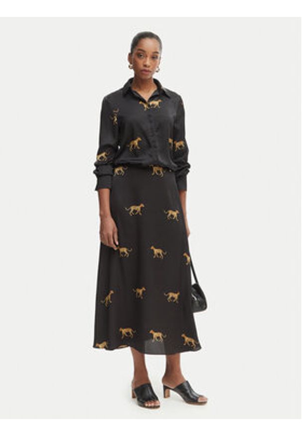 LOLA CASADEMUNT Koszula LS2615051 Czarny Regular Fit. Kolor: czarny. Materiał: syntetyk