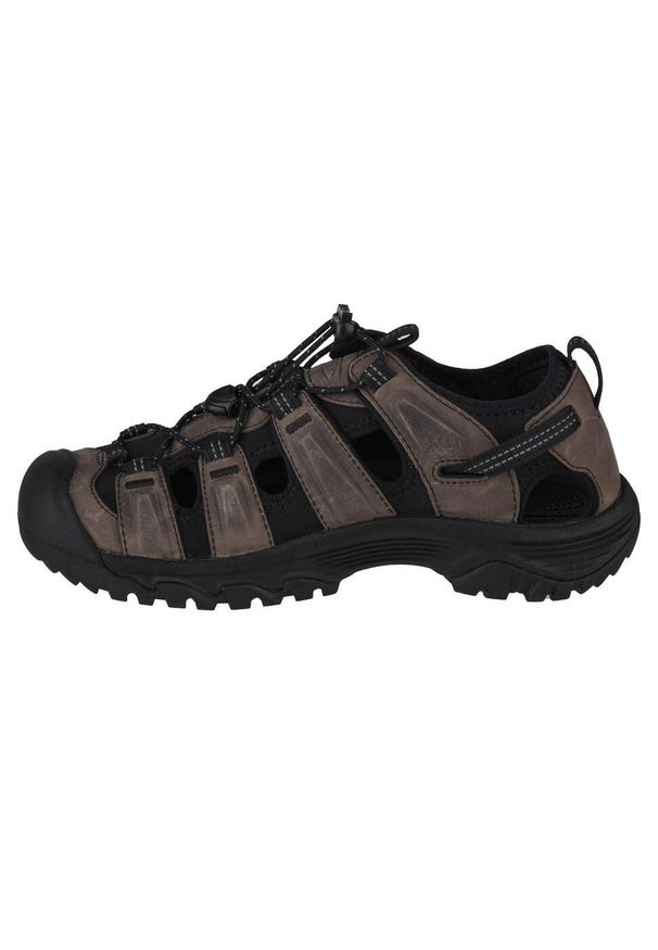 keen - Sandały męskie, Keen Targhee III Sandal. Kolor: brązowy. Materiał: tkanina, materiał, skóra, syntetyk. Sport: turystyka piesza