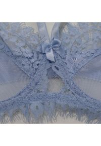 Intica - Koronkowy zestaw bielizny z pasem do pończoch na romantyczne okazje Elie. Kolor: niebieski. Materiał: koronka. Wzór: koronka #8