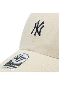 47 Brand Czapka z daszkiem New York Yankees MLB Base Runner Clean Up B-BSRNR17GWS-NT Beżowy. Kolor: beżowy. Materiał: materiał #3