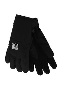 HEAT KEEPER - Rękawiczki termiczne dziecięce Soft Shell. Kolor: czarny. Materiał: materiał. Sport: turystyka piesza