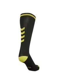 Skarpety sportowe dla dorosłych Hummel Elite Indoor Sock High. Kolor: żółty, wielokolorowy, czarny