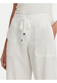 Lauren Ralph Lauren Spodnie materiałowe 200735138001 Biały Wide Leg. Kolor: biały. Materiał: len