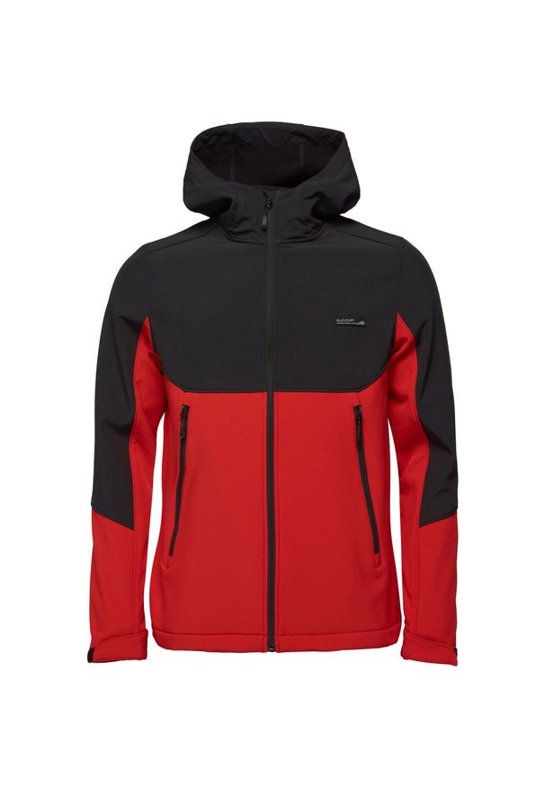 GLOMEX - Kurtka softshell męska Glemo Lucas Czerwona/Czarna, M. Kolor: czerwony, wielokolorowy, czarny. Materiał: softshell. Sport: turystyka piesza