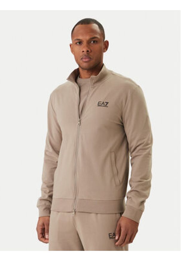 EA7 Emporio Armani Dres 8NPV61 PJVRZ U6167 Beżowy Regular Fit. Kolor: beżowy. Materiał: bawełna
