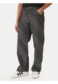 Adidas - adidas Jeansy Monogram KC6380 Szary Loose Fit. Kolor: szary #1