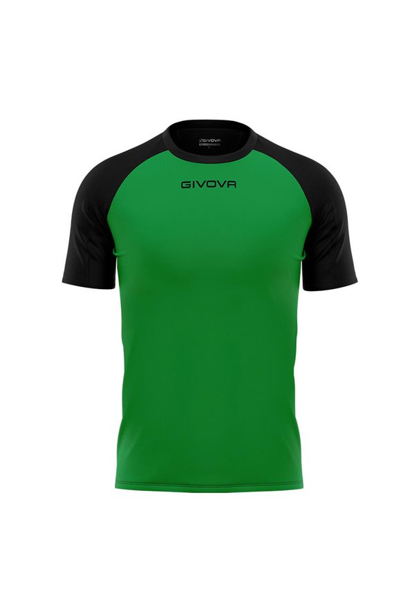 Koszulka piłkarska dla dzieci Givova Capo MC. Kolor: zielony, wielokolorowy, czarny. Sport: piłka nożna