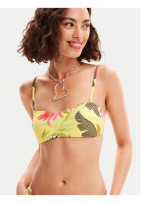 Desigual Góra od bikini Palms 24SWMK06 Żółty. Kolor: żółty. Materiał: syntetyk #3