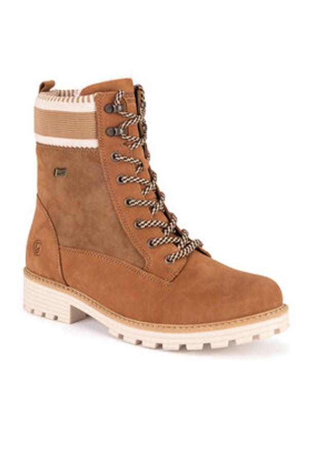 Remonte Trzewiki D0W77-22 Brązowy. Kolor: brązowy. Materiał: skóra