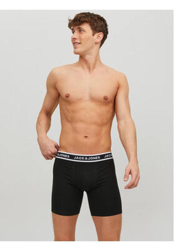 Jack & Jones Komplet 3 par bokserek 12229576 Czarny. Kolor: czarny. Materiał: bawełna