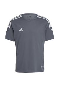 Adidas - Koszulka sportowa dla dzieci adidas Tiro 23 League Jersey. Kolor: szary. Materiał: jersey #1