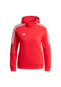 Adidas - Bluza dla dzieci adidas Tiro 21 Sweat Hoody. Kolor: czerwony