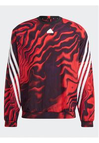 Adidas - adidas Bluza Future Icons Graphic Crew Sweatshirt IC8266 Czerwony Loose Fit. Kolor: czerwony. Materiał: syntetyk #2