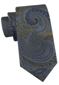 Krawat Męski - Angelo di Monti - Duży Wzór, Odcienie Niebieskiego. Kolor: wielokolorowy. Materiał: tkanina. Styl: elegancki, wizytowy #1