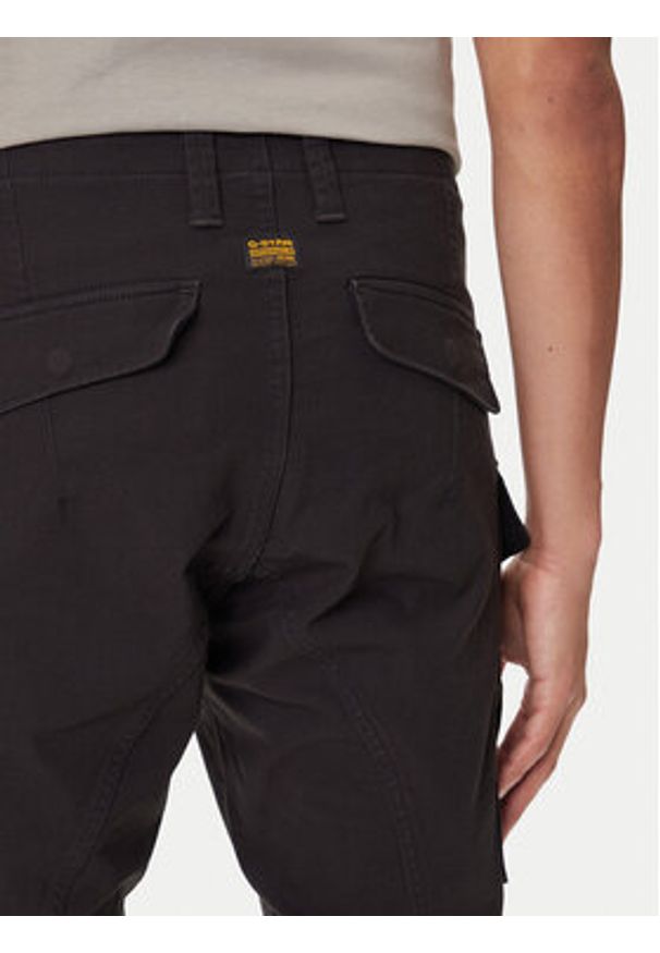 G-Star RAW - G-Star Raw Spodnie materiałowe Zip Pocket 3D D24307-E172 Czarny Skinny Fit. Kolor: czarny. Materiał: bawełna