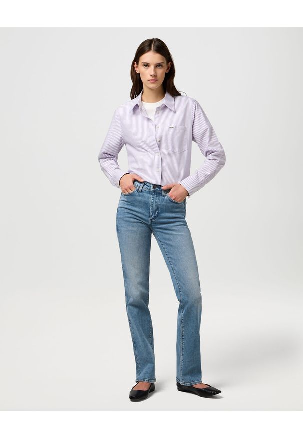 Wrangler - DAMSKIE SPODNIE WRANGLER STRAIGHT INDIGO VALLEY 112371169