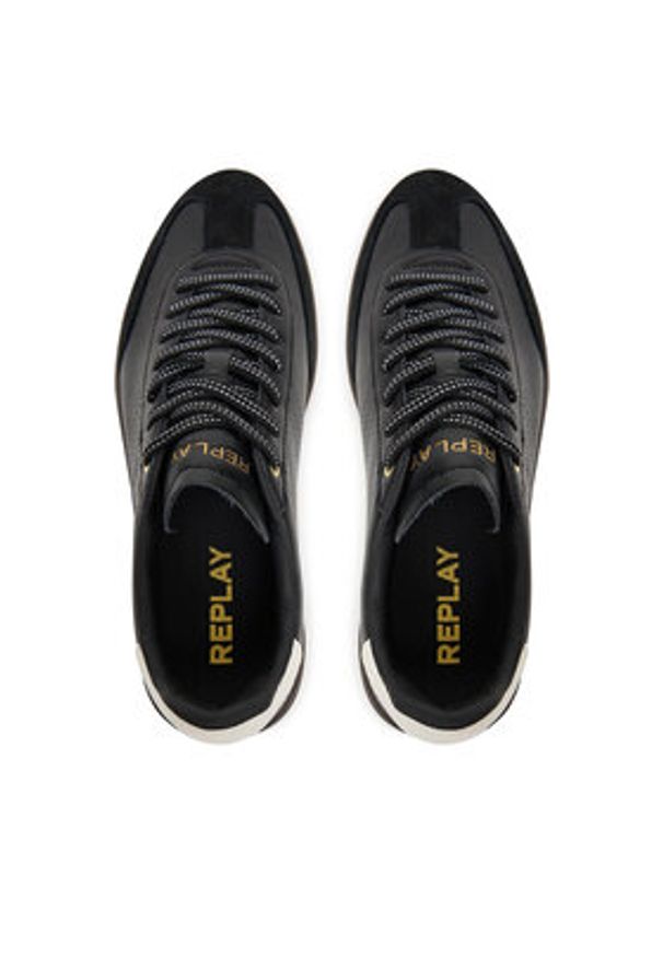 Replay - REPLAY Sneakersy GMZ3P.000.C0039L Czarny. Kolor: czarny. Materiał: skóra
